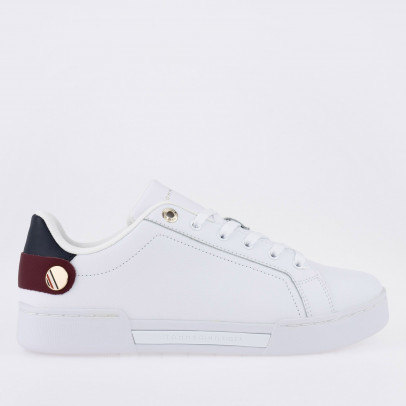 Кроссовки Tommy Hilfiger Button Detail Court FW0FW06733-YBR - белые