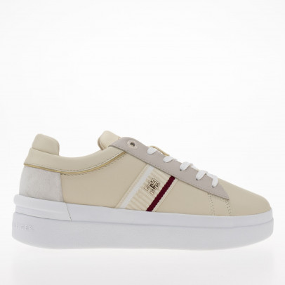 Кроссовки Tommy Hilfiger Corp Webbing Court Sneaker FW0FW07387-AA8 - бежевые