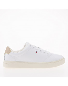 Кроссовки Tommy Hilfiger Essential Leather Flag Cupsole FW0FW07427-0LH - белые