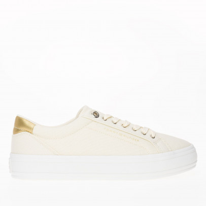Кроссовки Tommy Hilfiger Essential Vulc Canvas FW0FW07682-AEF - бежевые