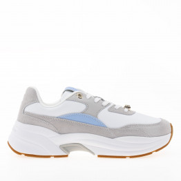 Женские кроссовки Tommy Hilfiger Chunky Feminine Runner Hardware FW0FW07703-PQT - бело-серые