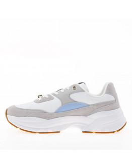 Женские кроссовки Tommy Hilfiger Chunky Feminine Runner Hardware FW0FW07703-PQT - бело-серые