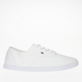 Кеды Tommy Hilfiger Canvas Lace Up FW0FW07805-YBS - белые