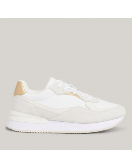 Женские кроссовки Tommy Hilfiger Lux Monogram Runner FW0FW07816-YBS - белые