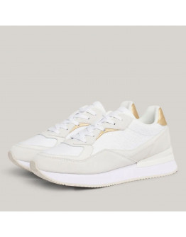 Женские кроссовки Tommy Hilfiger Lux Monogram Runner FW0FW07816-YBS - белые