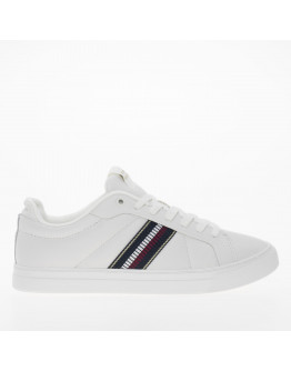 Женские кроссовки Tommy Hilfiger Icon Court Sneakers Stripes FW0FW08110-YBL - белые