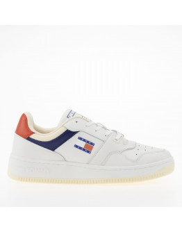 Кроссовки Tommy Jeans Premium Leather Basketball EM0EM01216-0GY - белые