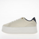 Женские кроссовки Tommy Jeans Platform Sneaker Triangle FW0FW08115-ACG - бежевые