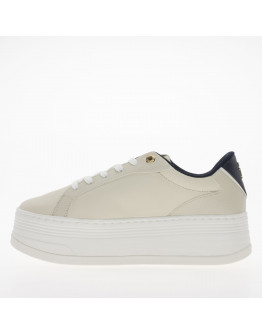 Женские кроссовки Tommy Jeans Platform Sneaker Triangle FW0FW08115-ACG - бежевые
