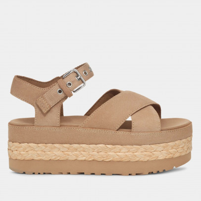 Сандалии Ugg Aubrey Platform Sandal 1152711-SAN - бежевые