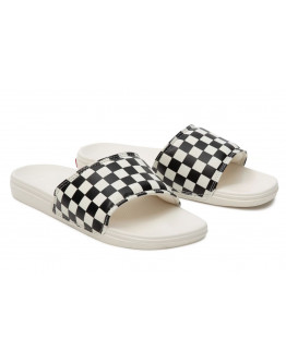 Сланцы Vans Checkerboard La Costa Slide-On VN0A5HFER6R1 - черно-белые